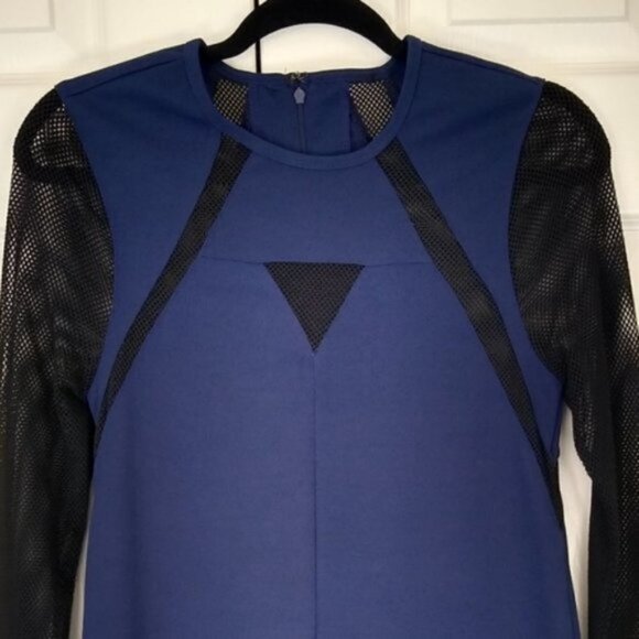 NEW Tobi "Mesh You Lots" Navy Shift Dress - Picture 5 of 13